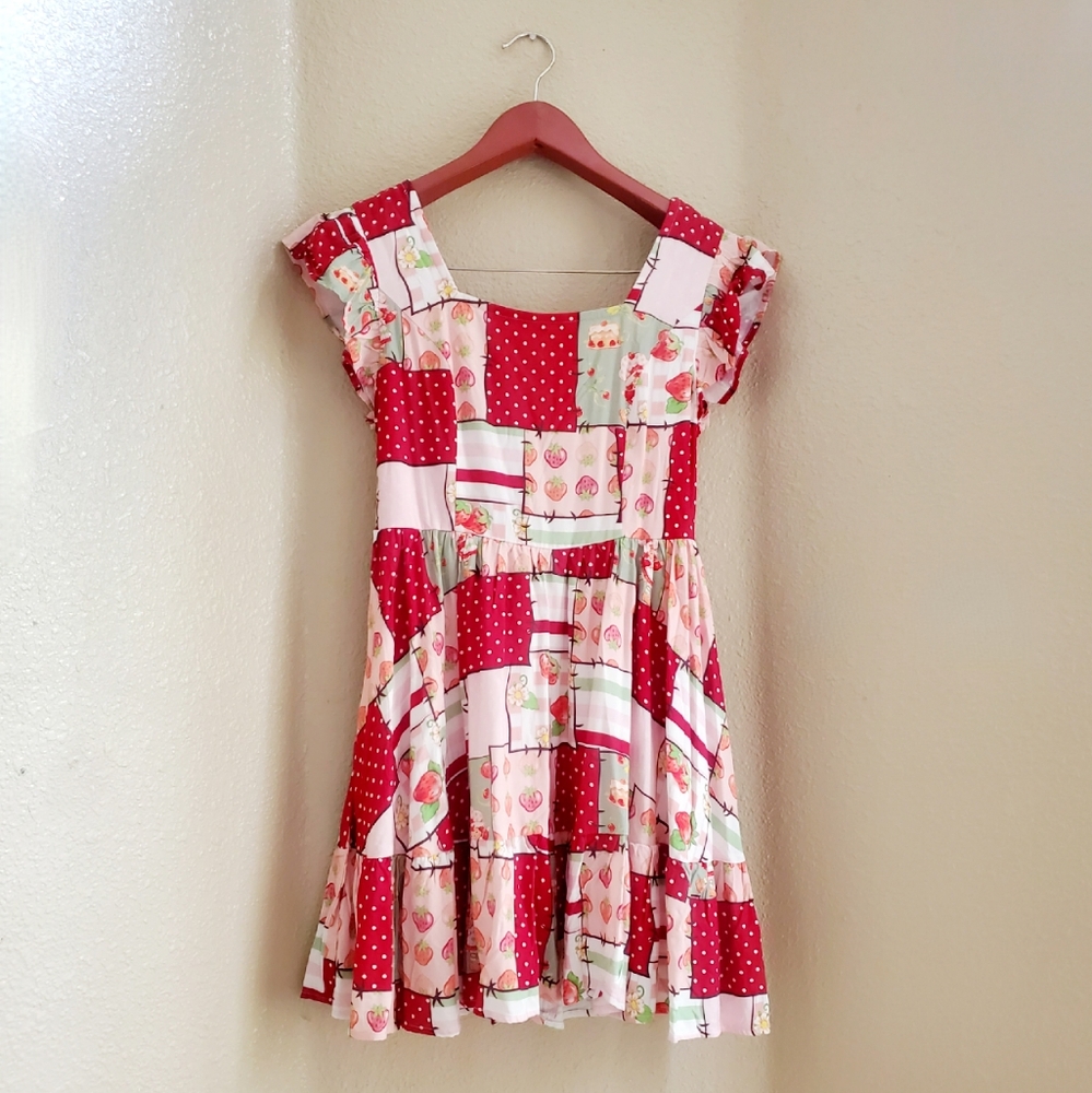 Strawberry Shortcake Patchwork Ruffle Dress BoxLunch Exclusive